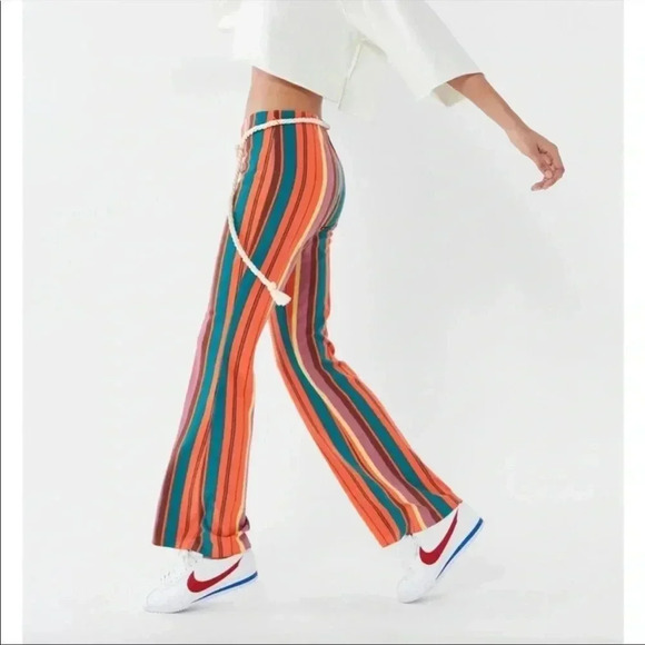 4/$25 Urban Outfitters Bali Flare Leg Striped Pants Sz XS - Picture 3 of 7